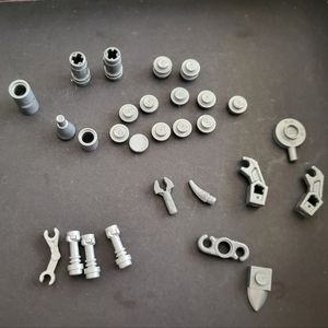 LEGOS lot of metallic pieces 28 pcs total